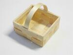 Nestler Spankorb mit Henkel, eckig L/B/H 13/11/6 cm natur