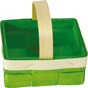 Nestler Spankorb mit Henkel, eckig L/B/H 13/11/6 cm grün