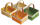 Nestler Spankorb mit Henkel, eckig L/B/H 13/11/6 cm orange