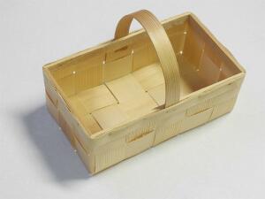 Nestler Spankorb mit Henkel, eckig L/B/H 22/14/7 cm natur