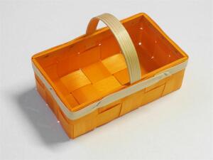 Nestler Spankorb mit Henkel, eckig L/B/H 22/14/7 cm orange