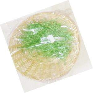 Nestler Bambusschale rund, natur ca. 20cm mit Ostergras
