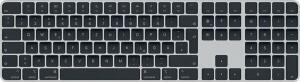 Tastatur Magic Keyboard mit Touch ID und Ziffernblock, flach, kabellos, Bluetooth, Multimediatasten, Lightning Anschluss, silber/schwarz