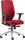 Bürodrehstuhl Office Basic, Armlehnen höhenverstellbar, Rückenlehne/Sitz gepolstert rot, Fußkreuz Kunststoff schwarz