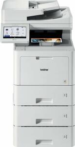 Multifunktionsgerät MFC-L9670CDNTT inkl. UHG, 4-in-1, Druckgeschwindigkeit: bis 40 S./Min. S/W und Farbe, Duplex, 2.400 x 600 dpi, 520 + 2 x 500 Blatt, 2 GB Arbeitsspeicher, 17,6 cm Touchscreen-Farbdisplay, NFC