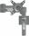 Monitorarm Viewmate Schienensystem 152, verstellbar, bis 15 kg pro Monitor, Stahl, silber