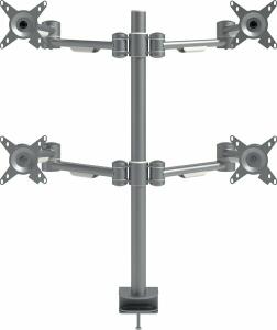 Monitorarm Viewmate Schreibtisch 622, verstellbar, bis 12 kg pro Monitor, Stahl, silber