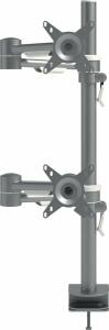 Monitorarm Viewmate Schreibtisch 682, verstellbar, bis 15 kg pro Monitor, Stahl, silber