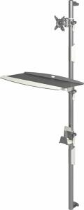 Workstation Viewmate Wand 732, Wandbefestigung, silber