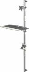 Workstation Viewmate Wand 732, Wandbefestigung, silber