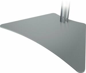 Fußplatte Viewmate für Schreibtisch Option 912, 420 x 275 x 5 mm, Stahl, silber