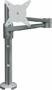 Monitorarm Viewlite Schreibtisch 122, höhenverstellbar, bis 8 kg pro Monitor, Aluminium, silber