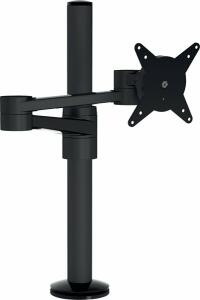 Monitorarm Viewlite Schreibtisch 123, höhenverstellbar, bis 8 kg pro Monitor, Aluminium, schwarz