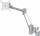 Dual-Monitorarm Viewmate Option 602, Set aus Monitorarm Viewlite plus und Adapter, silber