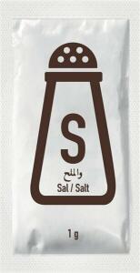 Hellma Speisesalz Sachets, 1g Portionstütchen, 1 Karton = 2000 Tütchen