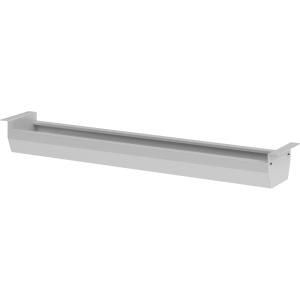 Kabelwanne KC12, klappbar, für Tische bis 1200 mm, 862 mm, silber