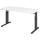 Schreibtisch OS614, 1400 x 670 x 650-850 mm, C-Fuß, höhenverstellbar, weiß/graphit