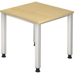 Schreibtisch QS08, 800 x 800 x 680-835 mm, 4-Fuß,...