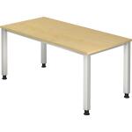 Schreibtisch QS16, 1600 x 800 x 680-835 mm, 4-Fuß,...