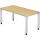 Schreibtisch QS16, 1600 x 800 x 680-835 mm, 4-Fuß, höhenverstellbar, Ahorn