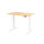 Sitz-Steh-Schreibtisch XDBK12, 1200 x 800 x 640-1290 mm, C-Fuß, elektrisch höhenverstellbar, Ahorn/weiß