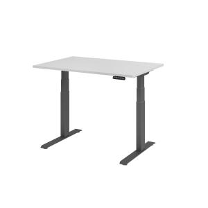 Sitz-Steh-Schreibtisch XDBK12, 1200 x 800 x 640-1290 mm, C-Fuß, elektrisch höhenverstellbar, grau/graphit