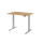 Sitz-Steh-Schreibtisch XDBK12, 1200 x 800 x 640-1290 mm, C-Fuß, elektrisch höhenverstellbar, Asteiche/silber