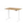 Sitz-Steh-Schreibtisch XDBK12, 1200 x 800 x 640-1290 mm, C-Fuß, elektrisch höhenverstellbar, Asteiche/weiß