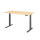 Sitz-Steh-Schreibtisch XDBK16, 1600 x 800 x 640-1290 mm, C-Fuß, elektrisch höhenverstellbar, Ahorn/graphit