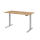 Sitz-Steh-Schreibtisch XDBK16, 1600 x 800 x 640-1290 mm, C-Fuß, elektrisch höhenverstellbar, Asteiche/silber