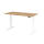 Sitz-Steh-Schreibtisch XDBK16, 1600 x 800 x 640-1290 mm, C-Fuß, elektrisch höhenverstellbar, Asteiche/weiß