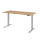 Sitz-Steh-Schreibtisch XDBK19, 1800 x 800 x 640-1290 mm, C-Fuß, elektrisch höhenverstellbar, Asteiche/silber