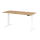 Sitz-Steh-Schreibtisch XDBK19, 1800 x 800 x 640-1290 mm, C-Fuß, elektrisch höhenverstellbar, Asteiche/weiß