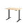 Sitz-Steh-Schreibtisch XMKA12, 1200 x 800 x 700-1200 mm, C-Fuß, elektrisch höhenverstellbar, Ahorn/graphit