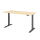 Sitz-Steh-Schreibtisch XMKA19, 1800 x 800 x 700-1200 mm, C-Fuß, elektrisch höhenverstellbar, Ahorn/graphit