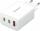 Schnellladegerät W65ACC GaN weiß 2x USB-C, 1x USB-A, 65 W, 100-240 V