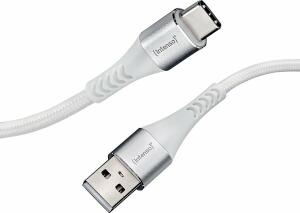 USB Kabel A315C, Nylon, USB-A auf USB-C, Datenübertragung 480 Mbps, max. 60 W, Länge: 1,5 m, weiß