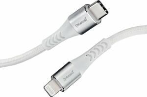 USB Kabel C315L, Nylon, USB-C auf USB-Lightning, Datenübertragung 480 Mbps, max. 27 W, Länge: 1,5 m, weiß