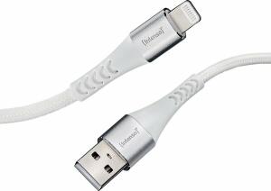 USB Kabel A315L, Nylon, USB-A auf USB-Lightning, Datenübertragung 480 Mbps, max. 12 W, Länge: 1,5 m, weiß