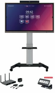 Huddle 65M, All in One Lösung, Set mit Monitor, Ständer, Klick&Show, Kamera, Conferencing und Collobartion interaktiv, drahtlos und mobil für eine Raumgröße von ca. 6 Personen