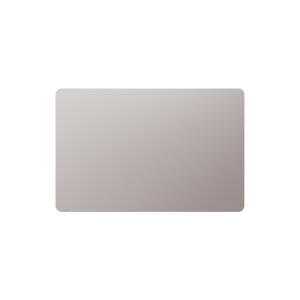 Glasboard, abgerundete Ecken, matte Oberfläche, 100 x 150 cm, Warm Grey