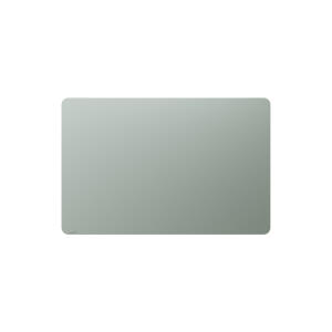 Glasboard, abgerundete Ecken, matte Oberfläche, 100 x 150 cm, Sage Green