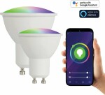 Smart WLAN LED Leuchte GU10 RGBW, 400lm, 2 Stück
