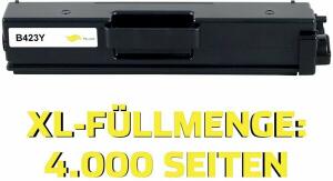 New Build Toner, ersetzt Brother TN-423Y, ca. 4.000 Seiten, gelb
