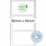 Herma Thermo-Rollenetiketten 80 x 40 mm weiss 1 Rolle...