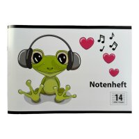 ADINA Notenheft A5 quer Lineatur 14 8 Blatt