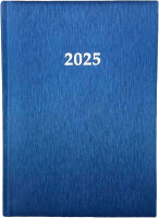 2025 ADINA Buchkalender Chefplaner A5 blau-metallic 1 Tag...