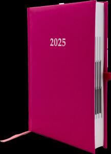 2025 ADINA Buchkalender Chefplaner A5 pink 1 Tag 1 Seite auch sonntags