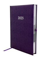 2025 ADINA Buchkalender Chefplaner A5 violett-metallic 1...