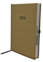 2025 ADINA Buchkalender Chefplaner A5 gold-metallic 1 Tag...
